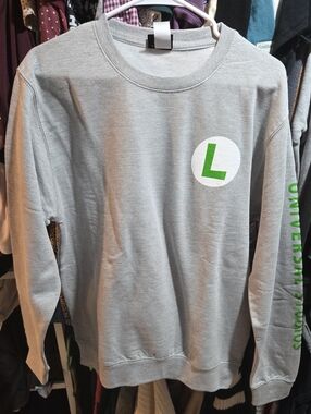 Universal Studios Mario Luigi Grey Sweater